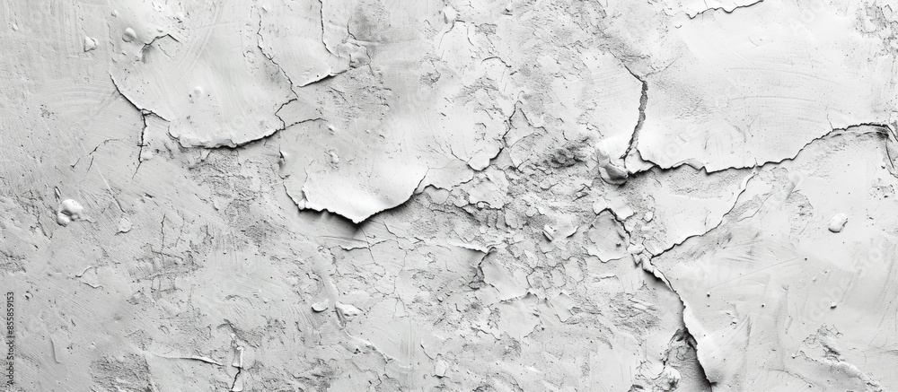Poster Gray white abstract stucco coated cement wall background texture. with copy space image. Place for adding text or design