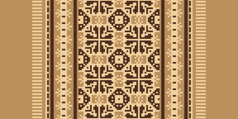 Native American Ethnic style abstract Navajo geometric tribal vector seamless pattern background.