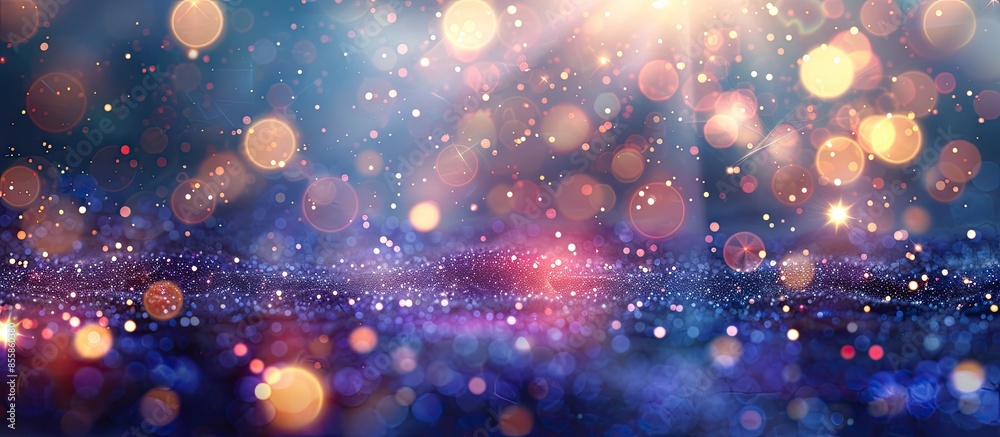 Poster Background blur of Christmas light with bokeh. with copy space image. Place for adding text or design