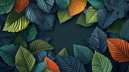 Abstract leaf patterns Leaflike abstract patterns with a blank area for text, perfect for ecofriendly and creative business templates