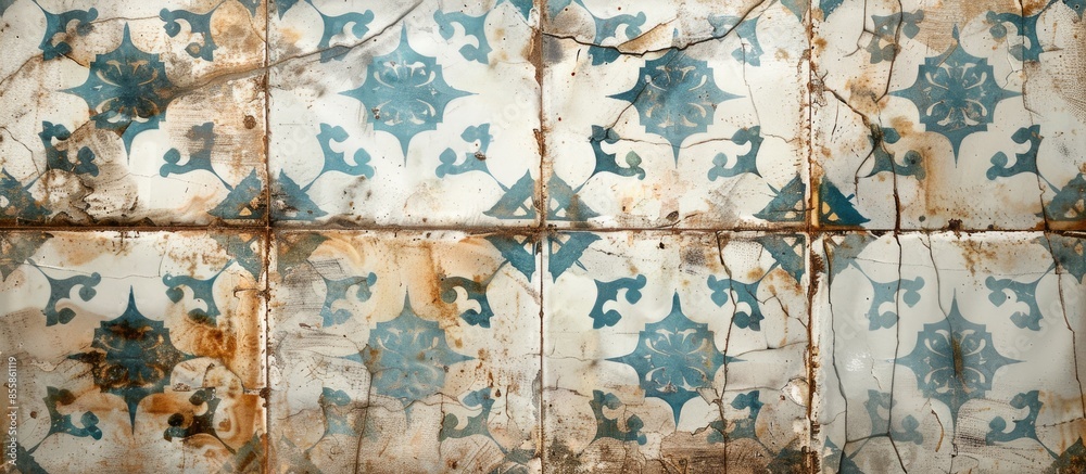 Poster Old vintage tile background. with copy space image. Place for adding text or design