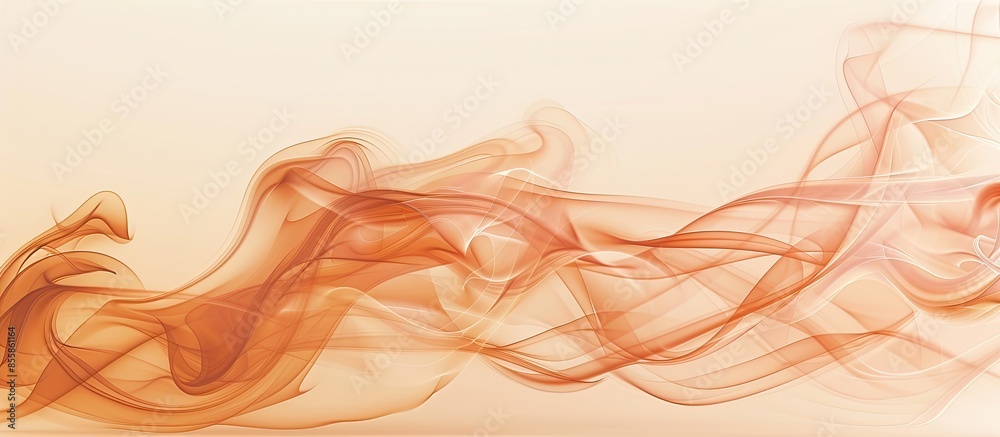 Leinwandbilder brown smoke abstract on pastel background. . with copy space image. place for adding text or design