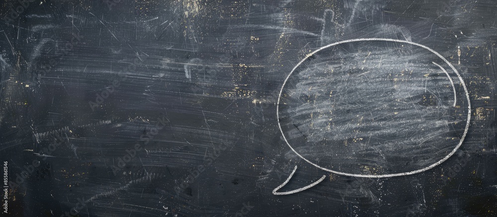 Poster Crowdfunding Written Speech Bubble on Blackboard. with copy space image. Place for adding text or design