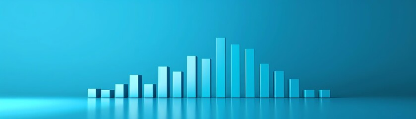 Investment Return 3D bar chart with equal bars showing uniform returns