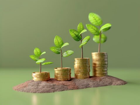 Fixed Deposit 3D fixed deposit certificate with interest growing linearly