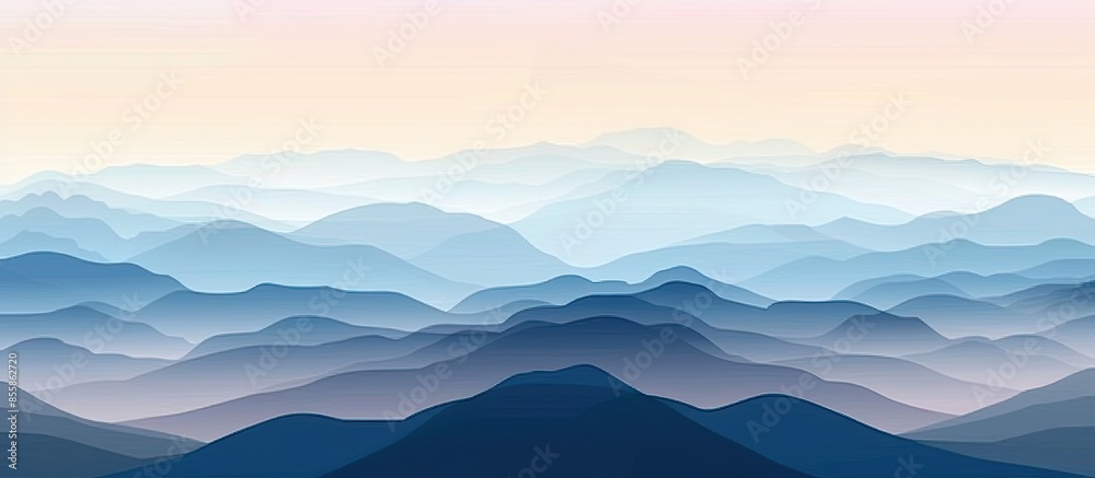 Poster high mountain in morning time. beautiful natural landscape. with copy space image. place for adding 
