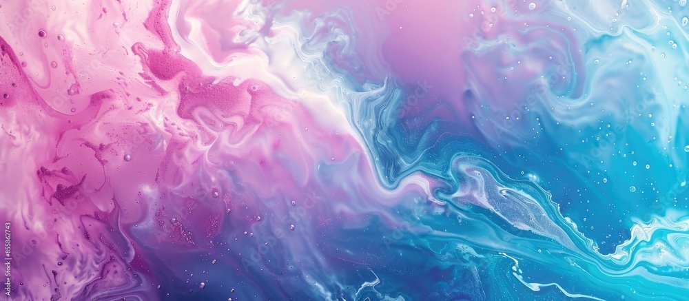 Poster Liquid background. Fluid. Marble texture. Acrylic. Powder. with copy space image. Place for adding text or design