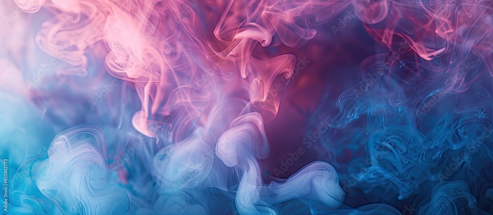 Poster The blue smoke reflection pastel background  Abstract. with copy space image. Place for adding text or design