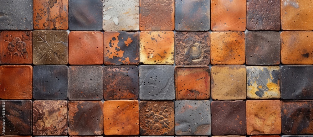 Poster ceramic tile texture. with copy space image. Place for adding text or design