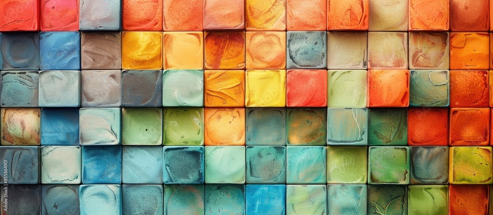 Poster ceramic wall tiles design with home decoration colored background used for ceramic bathroom tiles te