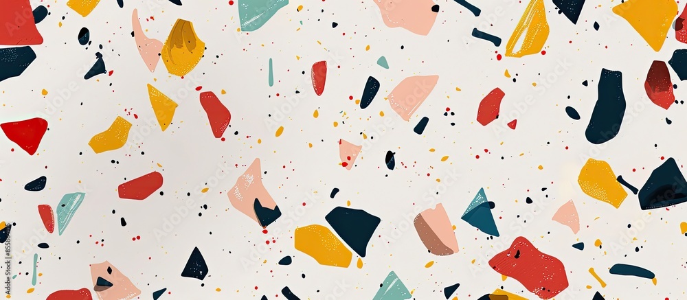 Poster Seamless abstract terrazzo pattern. with copy space image. Place for adding text or design