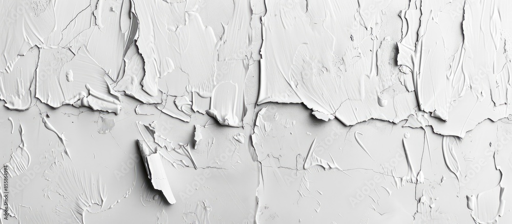 Poster wall of plasterboard in white paint, grunge texture, background for designers. with copy space image. Place for adding text or design