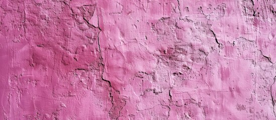 Naklejka premium Texture stain of plastered on pink cement wall, Surface rough of concrete wallpaper background. with copy space image. Place for adding text or design
