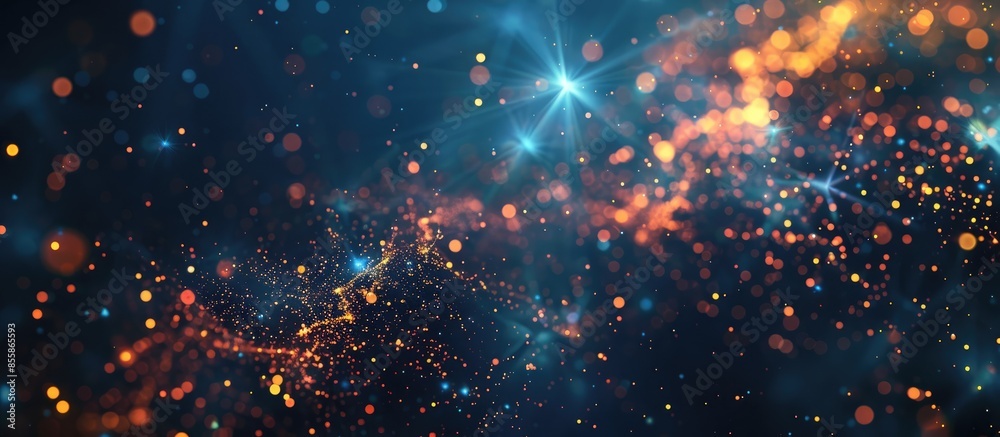 Leinwandbilder Abstract digital background with cybernetic particles. with copy space image. Place for adding text or design