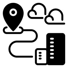 pathway icon, glyph icon style
