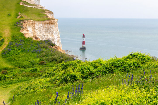 Beachy Head Lighthouse near Eastbourne in East Sussex, England	