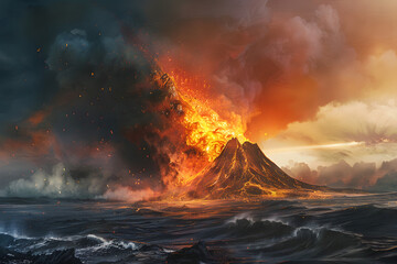 Fototapeta premium volcanic eruption