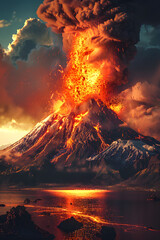 Fototapeta premium volcanic eruption