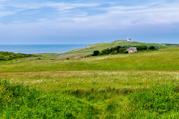 Belle Tout Lighthouse at Beachy Head near Eastbourne, East Sussex, England	