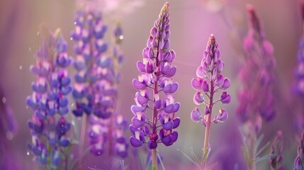 Obraz premium Purple lupine blooms