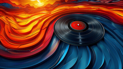 Abstract poster on the theme of musical instruments .     great design for any purpose.                    