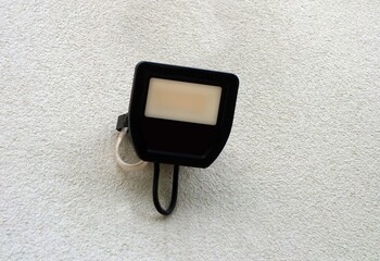 High-power LED floodlight on the wall