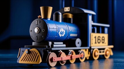 Beautiful toy steam locomotive.