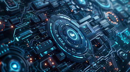 Fototapeta premium technology banner