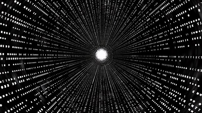 Binary code patterns Background filled with binary code, with a central blank space for text, perfect for coding and software development presentations