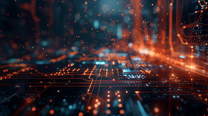 Fototapeta premium technology banner