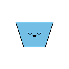 Geometric figure with face emotions, hand drawn trendy shapes for kids, funny character vector illustration.
