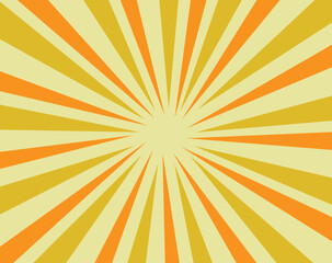 Abstract yellow and orange comic lines background