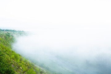 Very beautiful landscape with fog in Europe