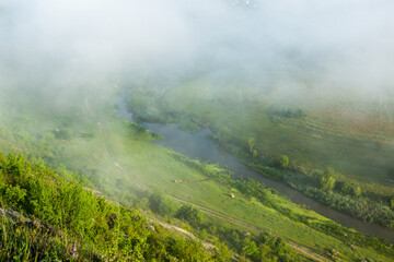 landscape and beautiful green nature in the Republic of Moldova, a small friendly country in Eastern Europe.