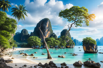  breathtaking landscapes in Thailand, bizarre mountains covered with forests, and clear ocean water