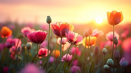 Obraz premium tulips in the morning