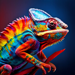 Obraz premium Colorful chameleon