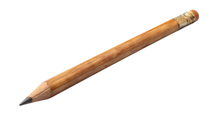 Wooden pencil isolated on a transparent background, PNG 