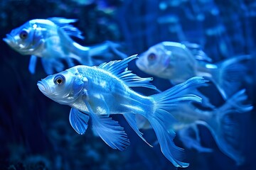 magical fish in under sea.