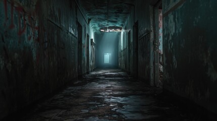 Abandoned atmospheric alley . Copy Space