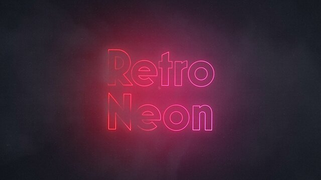 Retro Neon And Smoke Titles