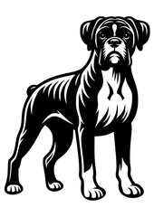 Boxer Dog SVG, Dog Breed SVG, Dog SVG, Pet SVG, Dog Lover SVG, Peeking Animal SVG, Boxer Dog Silhouette, Boxer Dog Vector, Clipart, Cut file for Cricut SVG, JPG, PNG