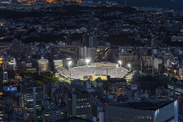 Naklejka premium 都市夜景