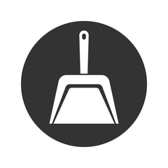 Dustpan icon vector  flat symbol template sign