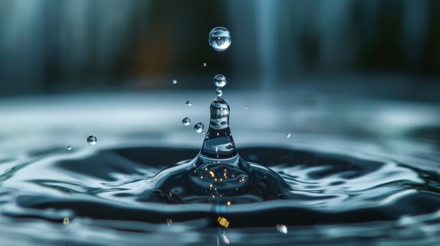 drop of warer impacting on a water-surface.