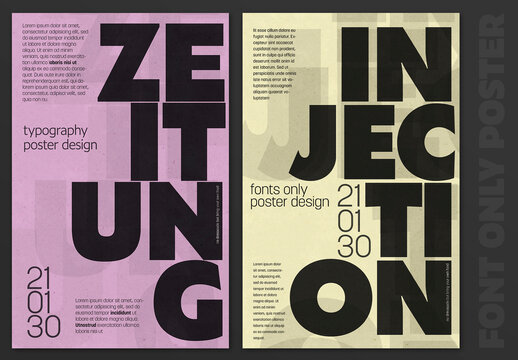 Typography poster design template