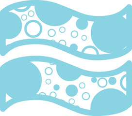 Bubble English font vector shape