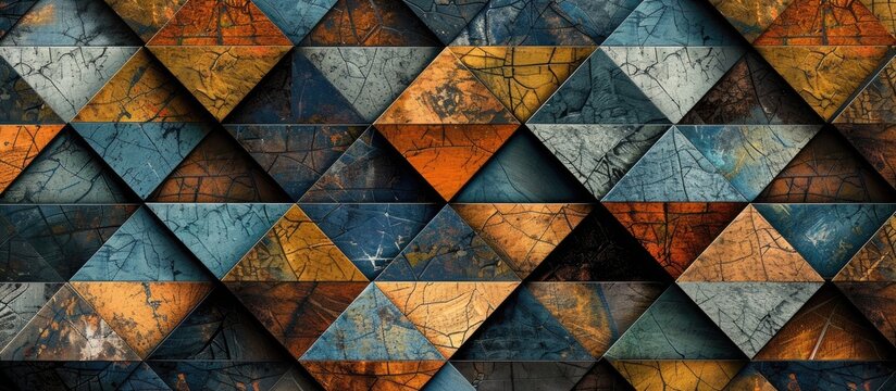 Digital Wall Tile Design, Geometric pattern, Abstract wall Decor. In Multi Colors. It can be used For Home Kitchen or Washroom Decoration, Wallpaper, Linoleum, Textile, Web Page