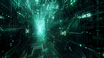 Naklejka premium technology banner