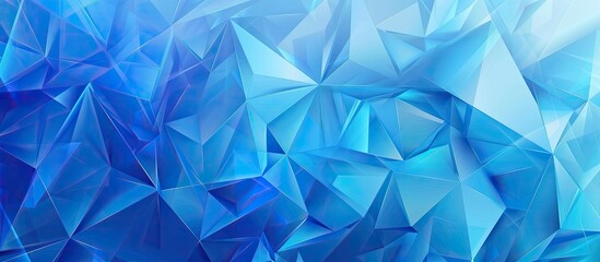 Obraz premium Blue Abstract Triangular Background. Copy space image. Place for adding text or design